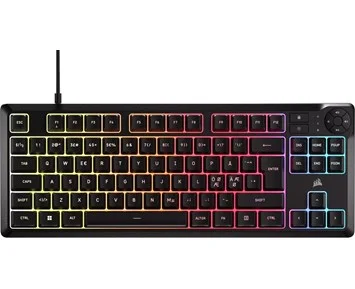 Corsair-K55 Core TKL RGB Gaming Keyboard-Corsair K55 Core TKL, spillbestandig gamer-tastatur-Gaming Accessories-Membranbrytere