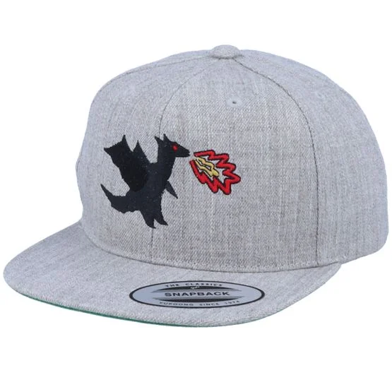 Kiddo Cap - Grijs snapback Cap - Kids Dragonfire Grey Snapback @ Hatstore