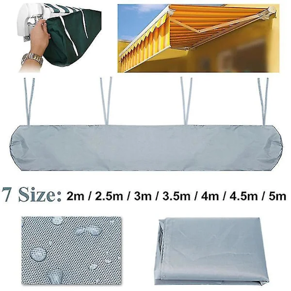 Outdoor Patio Awning Waterproof Cover Telescopic Roller Shutter