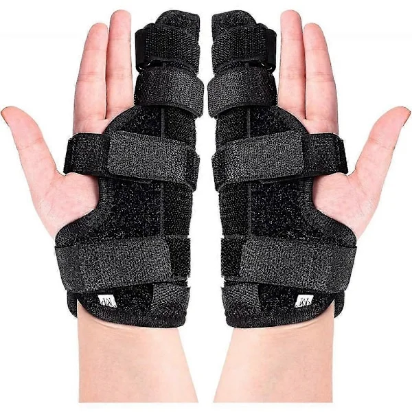 2 Pakning Bokser Finger Skinne Polstret Støtte Skinne Bokser Fraktur Skinne Metakarpal Finger Skinne Hånd Skinne For Trigger Finger CRT