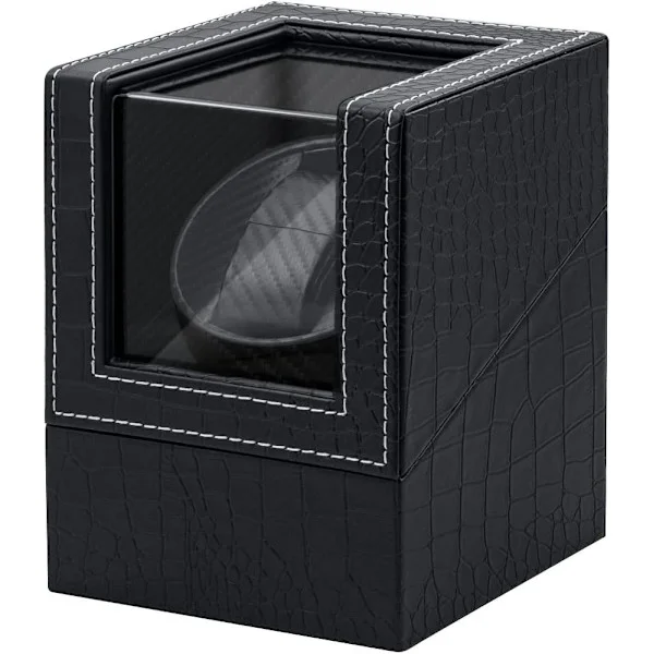 PU Leather Automatic Watch Winder, Single Automatic Watch Display, Wristwatch Storage