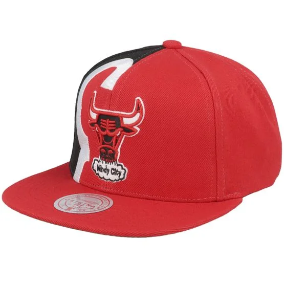 Mitchell & Ness - NBA Rød snapback Kasket - Chicago Bulls Retroline Red/Black Snapback @ Hatstore