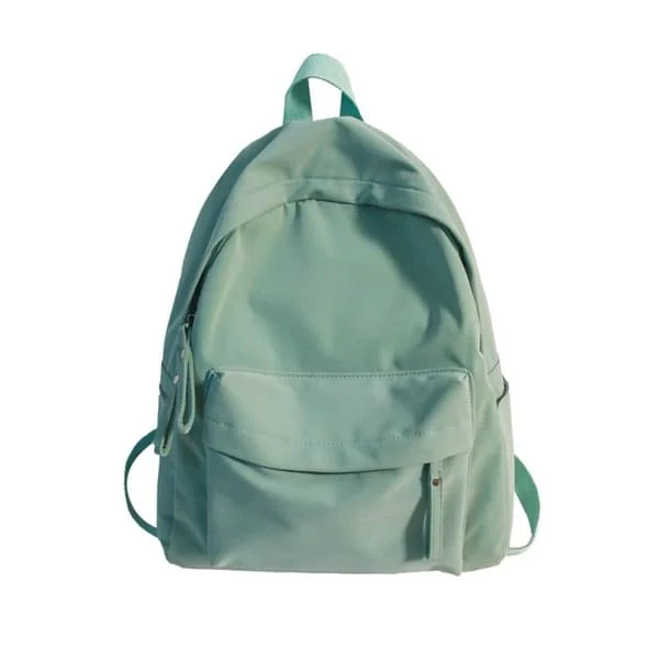 Large Nylon School Backpack for Student Girls Casual Laptop Book Bag School Bag Green The Best Gift for Kids
