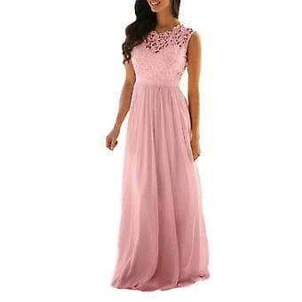 Elegante blonde bryllupskjoler for kvinner, aftenkjoler, selskapskjoler, brudepikekjoler, 100 % nye (XXL rosa)