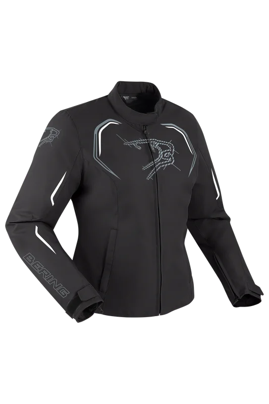 Chaqueta de Moto Mujer Bering Dundy Negro/Blanco L