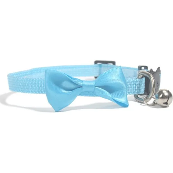 Kissapanta rusetilla ja kellolla - Säädettävä - 19 / 32 cm - Kissapanta - Baby Cat Collar Blue