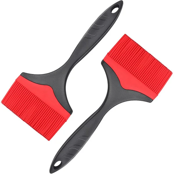 25x10cm Large Silicone Baking Brush - Silicone Brush for Grilling Heat Resistant Brushes Spread Oil Butter Sauce for Cooking Baking BBQ