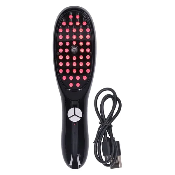 Spray Vibrerende Massager Kam Elektrisk Hovedbunds Massage Børstehoved Scratcher Kam med farvet lys