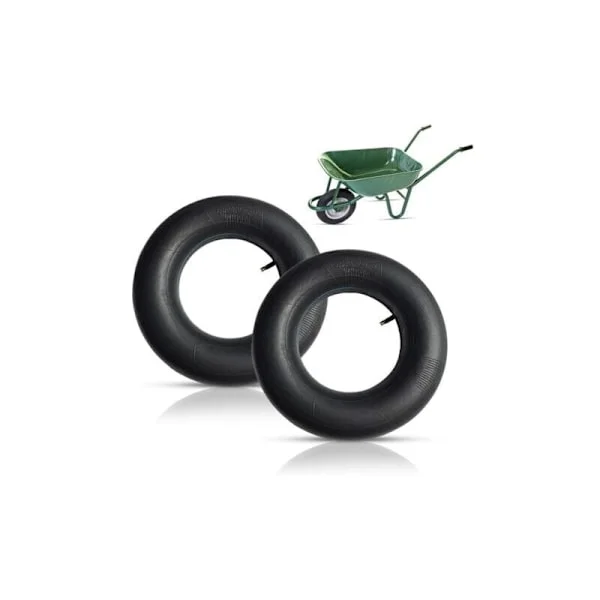 Skottkärra Innerslang, 2 Stycken 4.80/4.00-8 Skottkärra Innerslangar, för Handtruck, Transportvagn, Trädgårdsvagn, Gräsklippare (Svart)