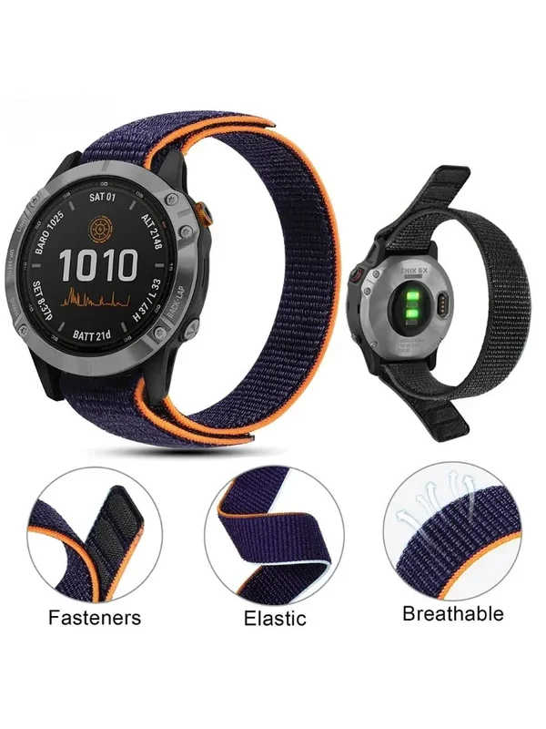 AliExpress - 20/22/26 mm gewebtes Nylonarmband für Garmin Fenix 6 6S 6X Pro 5 5S Plus 7 7S 7X Ersatz-Uhrenarmband für Garmin Fenix 8