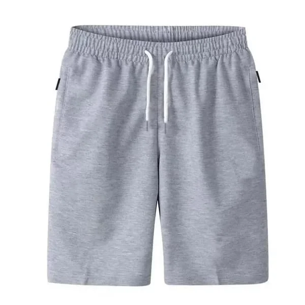 [LD]Cargoshorts, elastisk midje, tynne, løse, med lommer, cargoshorts med snøring Lysegrå