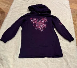 Lila Desigual x Disney hoodie med hjärtan