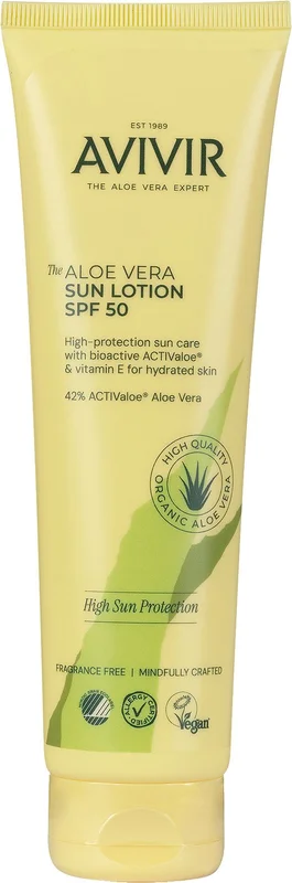 AVIVIR Aloe Vera sun lotion spf 50 150 ml, Hudpleje, Solcreme & Solpleje, Solcreme