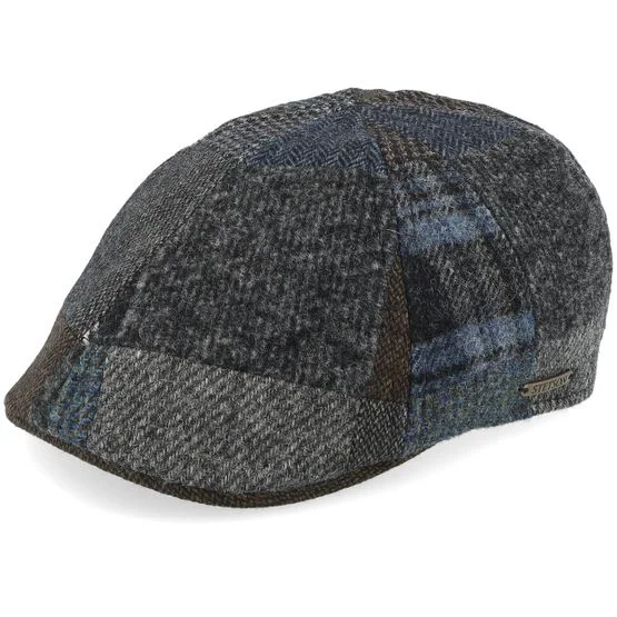 Stetson - Grå Caps - Texas Patchwork Multicolor Flat Cap @ Hatstore