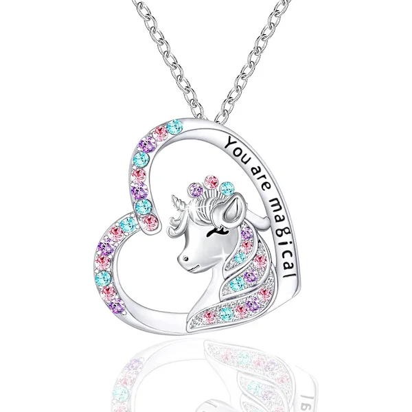 You are Magical Necklace for Girls Crystal Heart Pendant Necklace Jewelry Gifts for Girls Daughter Granddaughter Niece Birthday