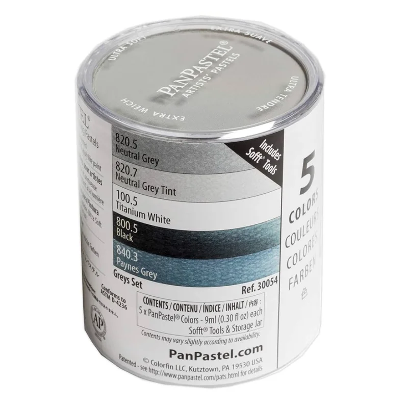 PanPastel Soft Pastel Pan Starter 5er-Set Greys