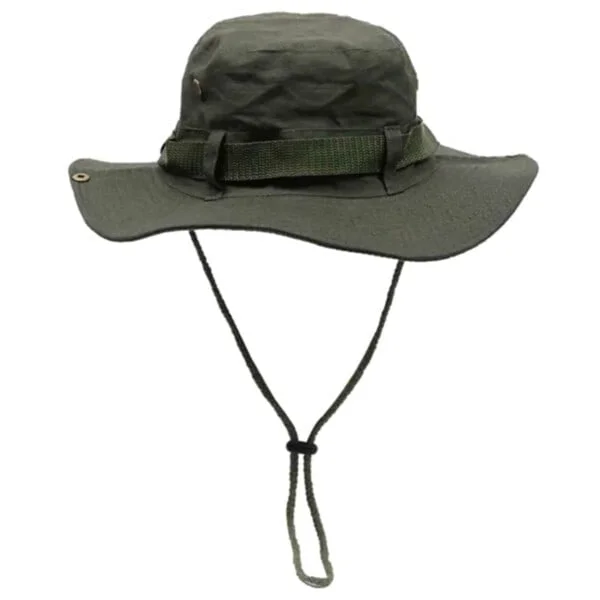 Hatt med snor Boonie hat med skygge solhat grøn grøn green one size