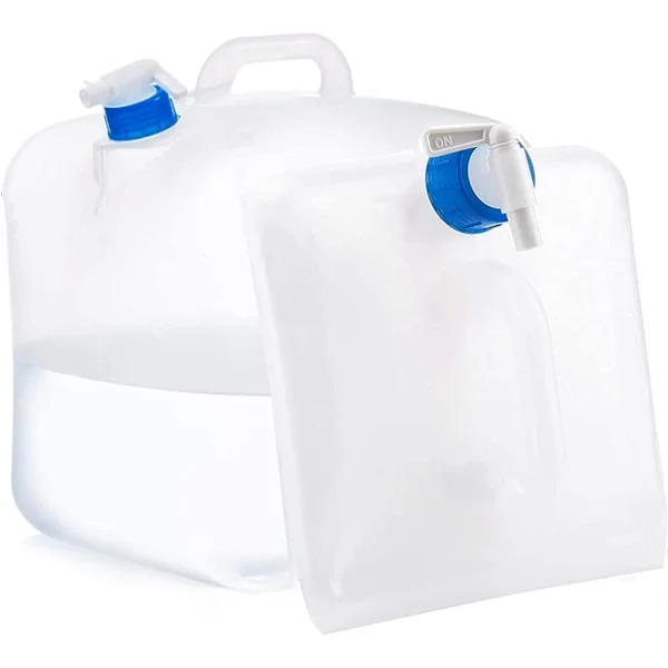 10L 15L 20L Premium Sammenklappelig Vandbeholder med Hane, BPA-fri Vandbeholder, Sammenklappelig Vanddunk til Udendørs Camping Rejser