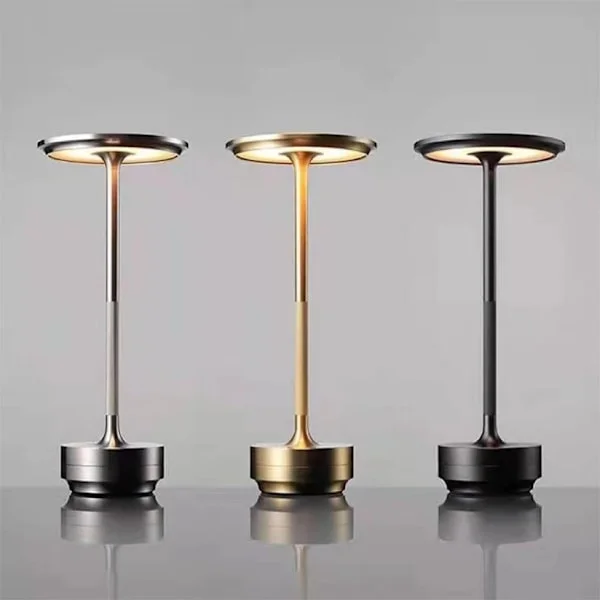 Sladdlös Skrivbordslampa, Dimbar, Metall, USB Uppladdningsbar, Skrivbordslampa - 1 st - Perfekt