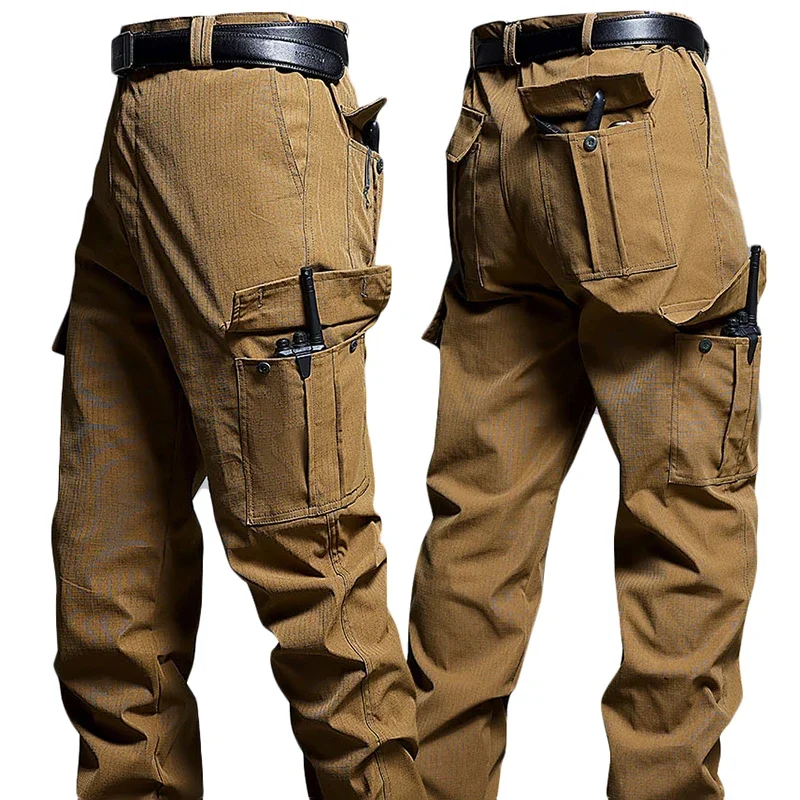 AliExpress - Verschleißfeste Cargohose für Herren, lässige Arbeitshose, Stretch-Hose, atmungsaktiv, mit mehreren Taschen, für den Außenbereich, 