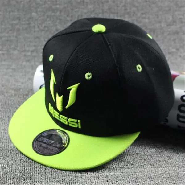 Nytt mode Barn Ronaldo Cr7 Neymar Njr Keps Hatt Pojkar Flickor Barn Messi Snapback Hattar Hip Hop Kepsar Gorra grön Messi