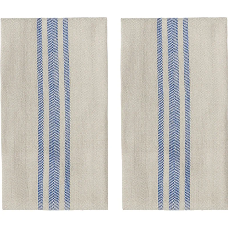 Oyoy living design Linu kökshandduk 2-pack, blå | Dukning & Servering > Textil > Produkter av Lin > Kökshandduk | Bagaren och Kocken
