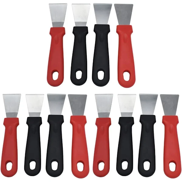 12 st smutsiga skrapa dekaler restaurang spis borttagning stål isskrapor spade gips rengöringsmedel renare dekal verktyg bar tapet rostfritt multi-