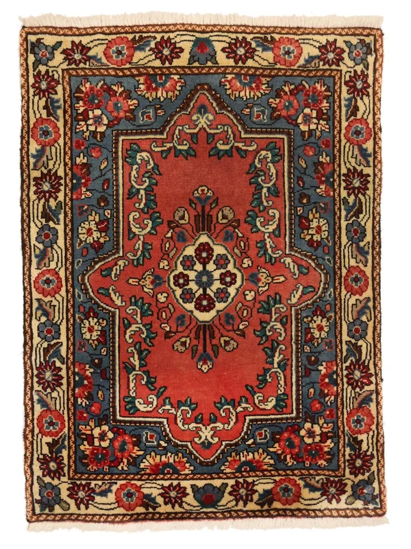 Oriental Sarouk Rug 62X85 Black/Dark Red (Wool, )