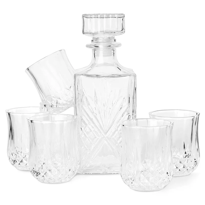 Whiskey Set | 6 Tulip Glasses and Decanter for Men - Gifts for foodies