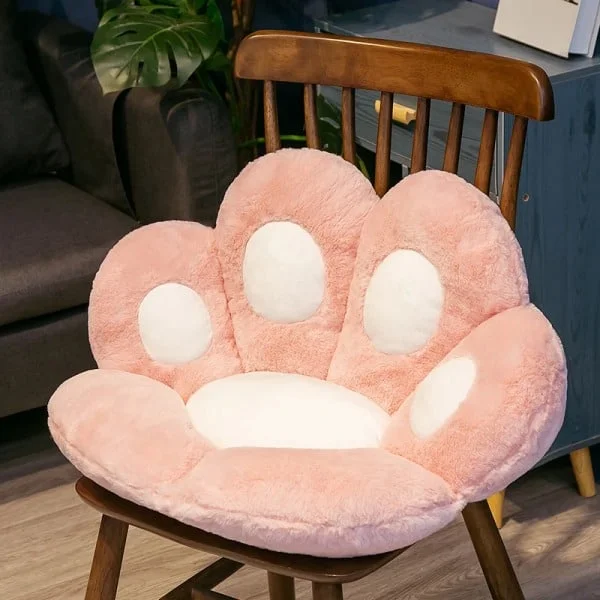 Kawaii Kattepote Setepute Gigantisk Kosedyr Plysj Myk Sofa Innendørs Hjem Stol Dekorativ Pute Gave til Jenter Barn rund rosa 70x80cm
