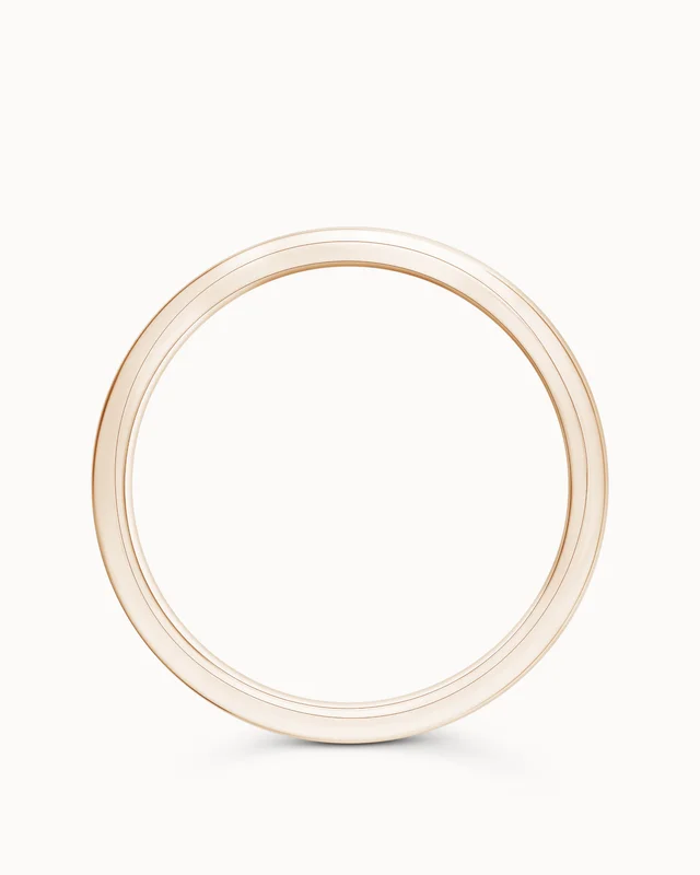 Glatt Ring Herre Justin 18K Rose Gull - Forlovelsesringer & Gifteringer hos Vanbruun