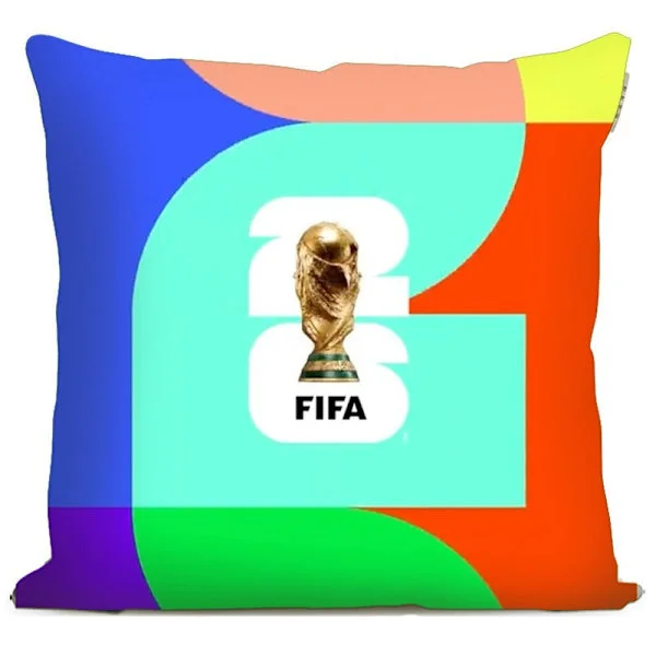 2026 World Cup FIFA World Cup Trophy-Themed Örngott (Design: USA, Kanada, Mexiko 8) 40*40cm