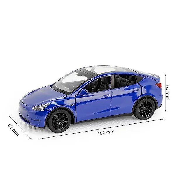 1/32 Tesla Model Y SUV Leksaksbil Modell Diecast Legering Metall Miniatyr Ljud & Ljus Pull Back 1:32 Samling Present Till Pojke Barn
