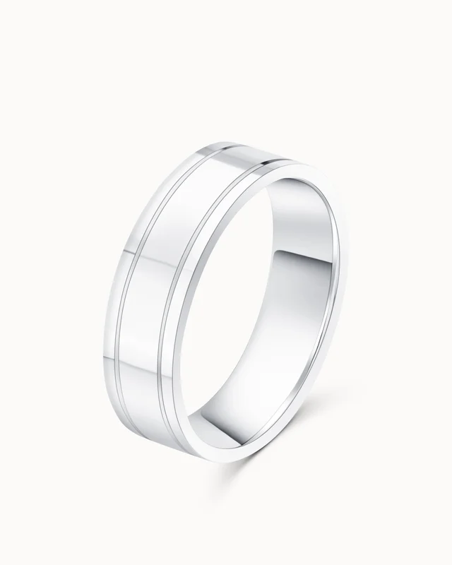 JOHN - Unieke verlovingsring of trouwring voor hem 18K witgoud