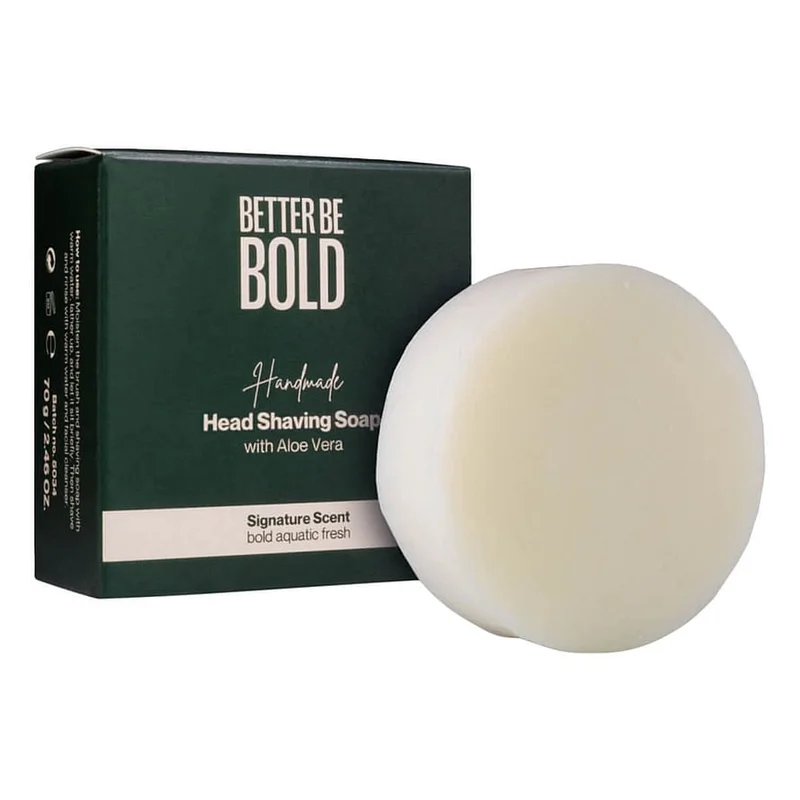 Better Be Bold Handmade Headshaving Soap Aloe Vera 70 g, Hudpleje, Hårfjerning, Barberskum & Gel