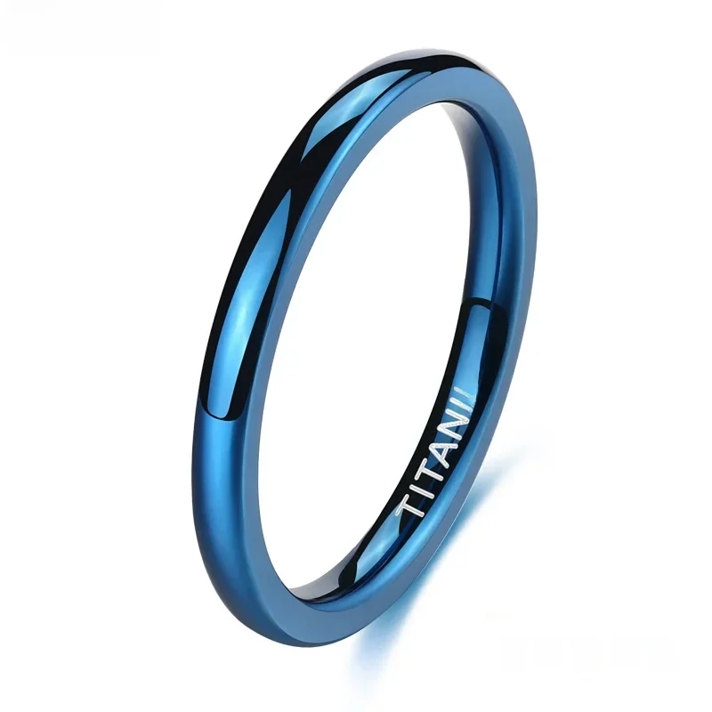 AliExpress - Somen – bagues de 2mm pour femmes, Bague bleue en titane mince, Bague de fiançailles, de mariage, bijoux de mode pour hommes, Bague Homme