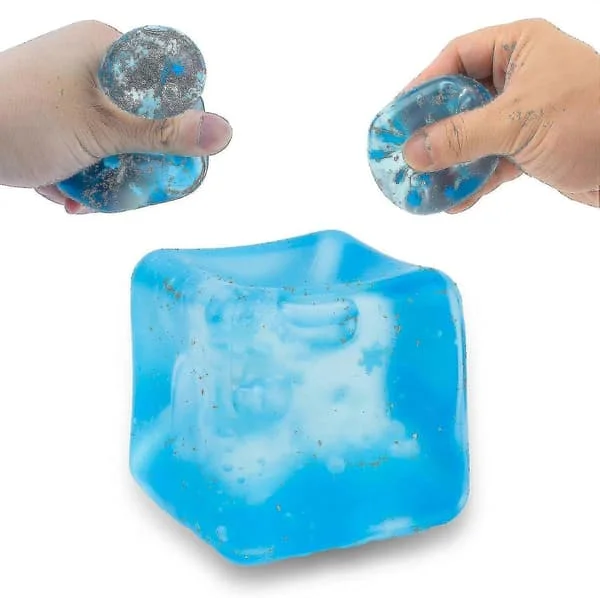 Ice Cube Squishies, Tpr Transparent Ice Cube Mochi Squishy Fidget Toy Stress Balls Stress Relief Toy Pressure Toys Mini Squishies For Gift
