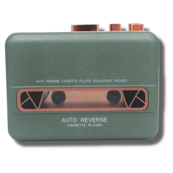 Kassettbandspelare - Klassisk Retro Walkman Kassettbandspelare - Automatisk Uppspelning - Inkluderar Bärväska Hörlurar