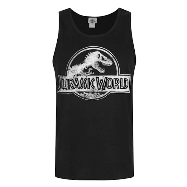 Jurassic World Herrväst med sliten logotyp L Svart