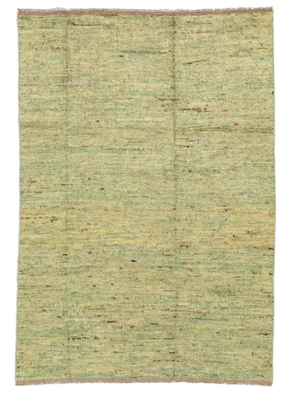 Battuta Solid Rug Modern Dark Green/Dark Yellow (Wool, )