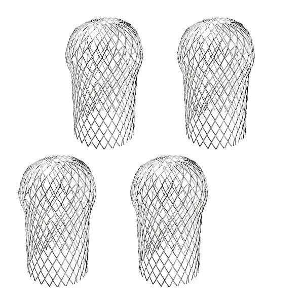4 st Rännskydd för stuprör 3,5 tum Aluminium Lövfilter Sil Expandera Rännskydd för stuprör