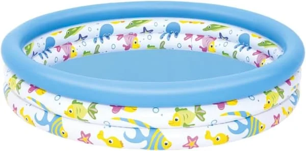 Plaskdamm med havstema | Uppblåsbar pool för barn, barnpool, enkel att montera, flera designer, 102 x 25 cm