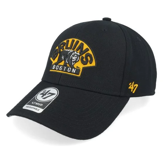 47 Brand - NHL Svart adjustable Caps - Boston Bruins 47 Mvp Cap Black Adjustable @ Hatstore
