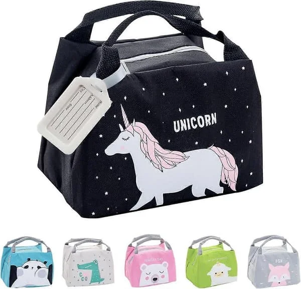 1 stk. madpakke, mini-isoleret madpakke, køletaske til børn, sød picnictaske, vandtæt madpakke, foldbar madpakke