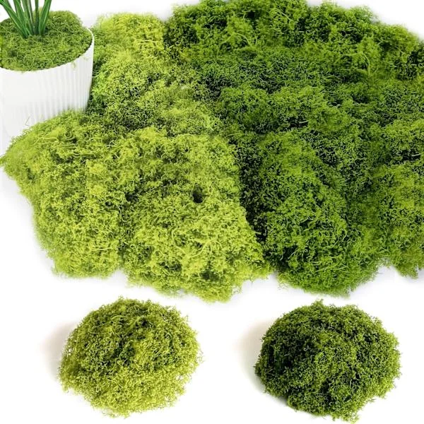 100g kunstig mos, kunstig mos til håndværk, dekoration, kunstmos, falsk dekorativ mos håndværksmos til vægge, akvarium, julekrybbe, model