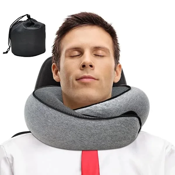 Rese Nackkudde Memory Foam U-formad Kudde Snigelstil Rese Nackstöd Bärbar Justerbar Mjuk Tupplur Sovkuddar