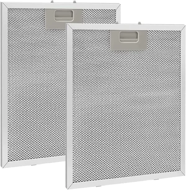 Metallfettfilter for kjøkkenventilator 320x260mm, 2 stk, Mesh-filter til kjøkkenventilatorer - Sølv