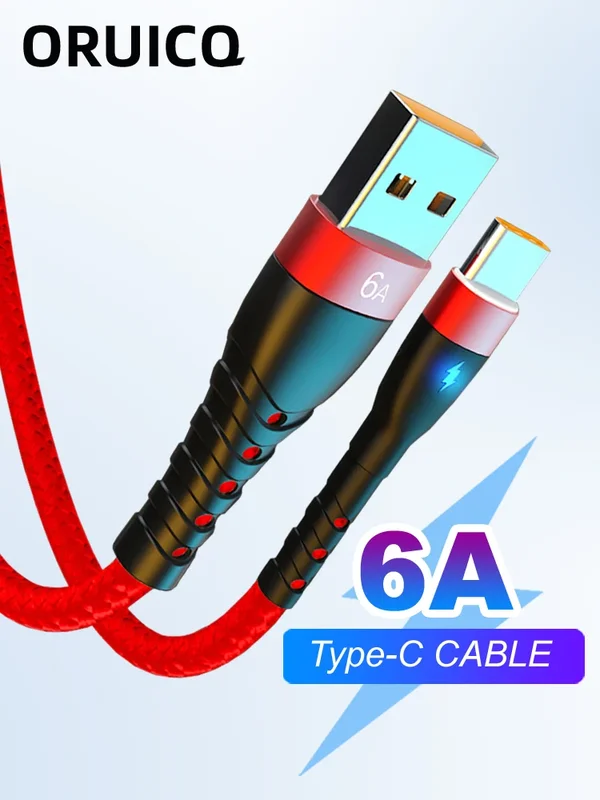 AliExpress - 66W 6A Fast Charger Type C Kabel Usb C 1M 2M 3M Nylon Kabel Voor Iphone 13 12 Xiaomi Huawei Samsung Ipad Voor Iphone Charger Cable