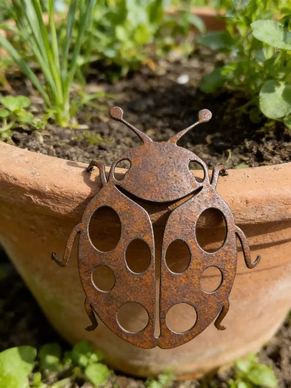 AliExpress - Vintage-stijl metalen lieveheersbeestje-beeldje, opvouwbare metalen wanddecoratie, pastorale stijl binnen- en buitentuinartikel, geschikt
