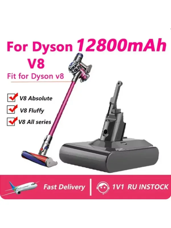 AliExpress - 21,6 V neuer Hochleistungs-Akku mit 12800 mAh für Dyson V8 Battery Absolute Animal Li-Ion Staubsauger, wiederaufladbarer Akku SV10